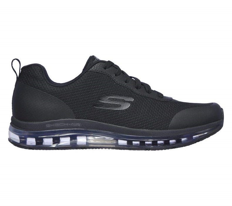 Pánské Bezpečnostní Boty Skechers Relaxed Fit: Skech-Air - Chamness SR Černé | QGDVXYR-53