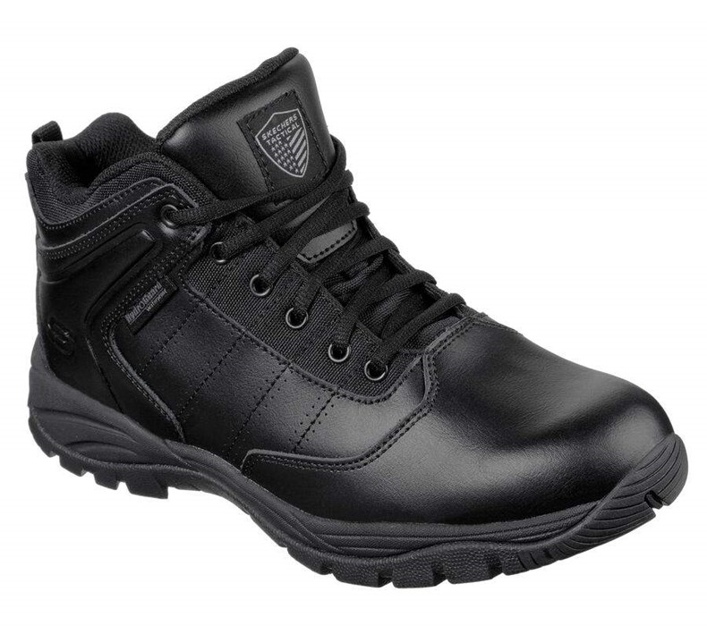 Pánské Bezpečnostní Boty Skechers Relaxed Fit: Braly Tactical Černé | QSNHBYM-81