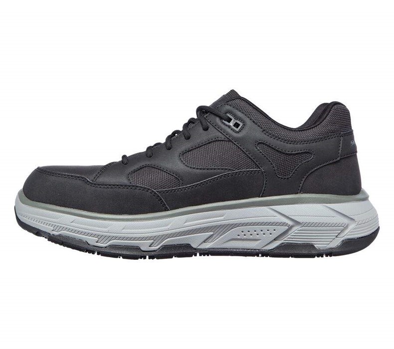 Pánské Bezpečnostní Boty Skechers Relaxed Fit: Max Stout Alloy Špicí Černé | SJABCUT-21