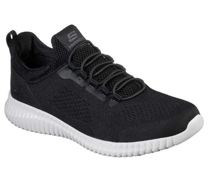 Pánské Bezpečnostní Boty Skechers Relaxed Fit: Cessnock SR Černé Bílé | SQAURHJ-61