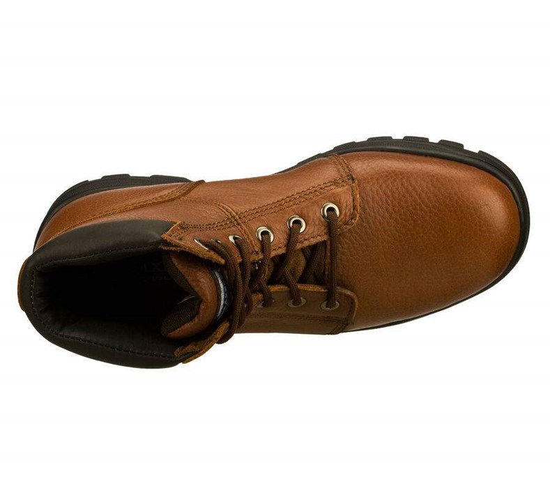 Pánské Bezpečnostní Boty Skechers Relaxed Fit - Workshire ST Hnědé | UEPFAYM-85