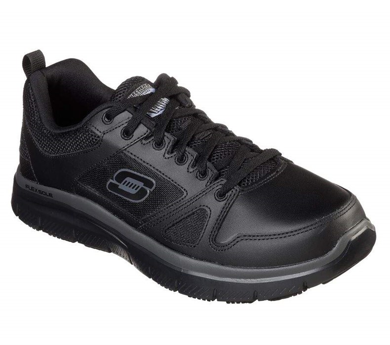 Pánské Bezpečnostní Boty Skechers Relaxed Fit: Flex Advantage SR Černé | YCIEZHV-72