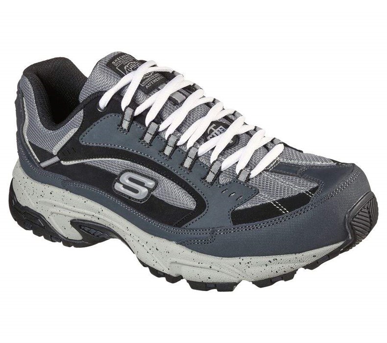 Pánské Bezpečnostní Boty Skechers Stamina ST Tmavě Blankyt Černé | LCZJOAW-14