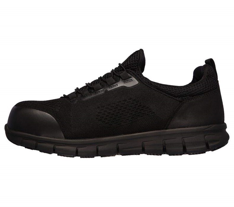 Pánské Bezpečnostní Boty Skechers Synergy - Omat Alloy Špicí Černé | JHCFZBX-80