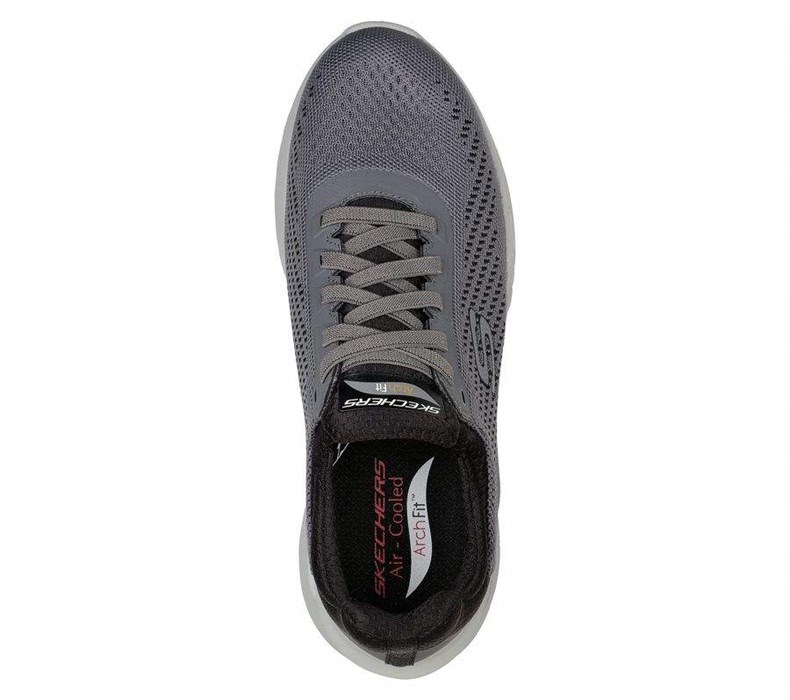 Pánské Boty Casual Skechers Arch Fit Orvan - Trayver Šedé Černé | MNGHCFA-31