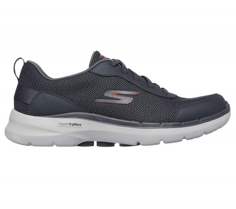 Pánské Boty Casual Skechers GOwalk 6 - Bold Knight Šedé | NFBLGKY-14