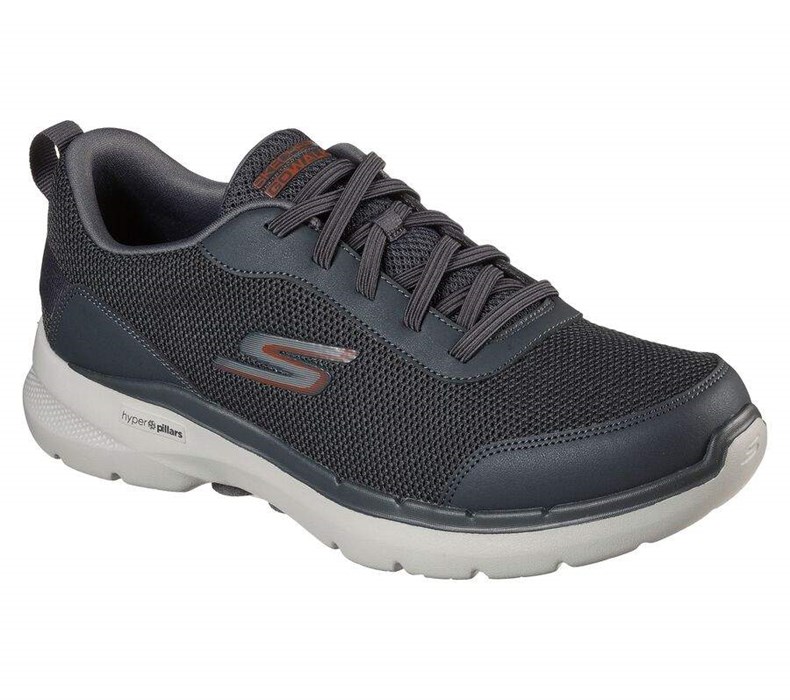 Pánské Boty Casual Skechers GOwalk 6 - Bold Knight Šedé | NFBLGKY-14