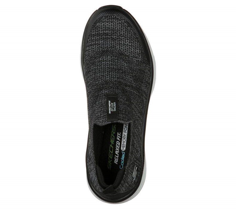 Pánské Boty Casual Skechers Relaxed Fit: D'Lux Walker - Quick Upgrade Černé Bílé | FSVZMBH-56