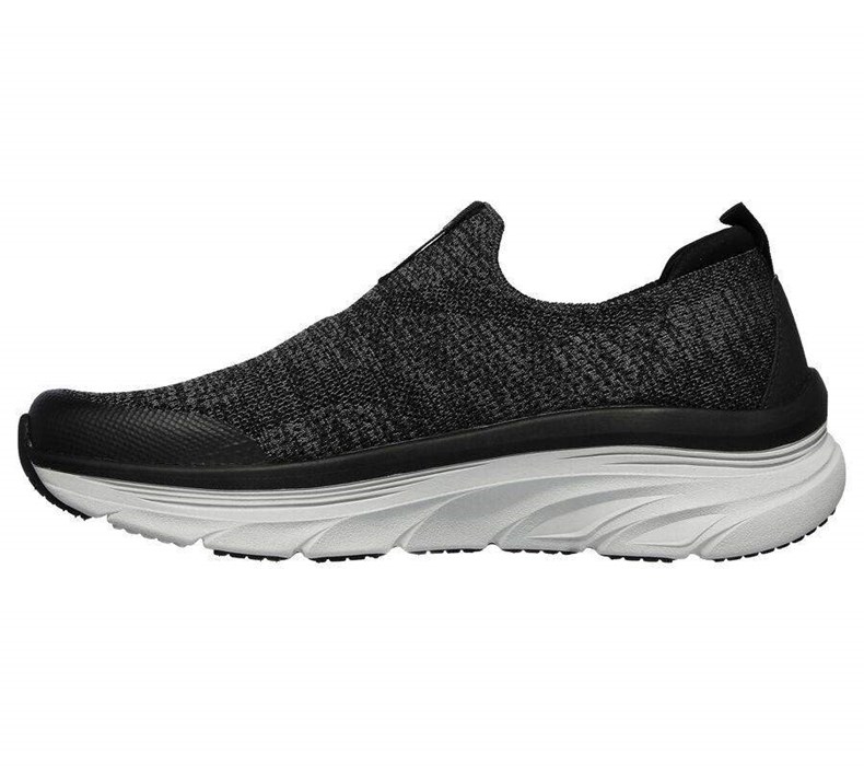 Pánské Boty Casual Skechers Relaxed Fit: D'Lux Walker - Quick Upgrade Černé Bílé | FSVZMBH-56