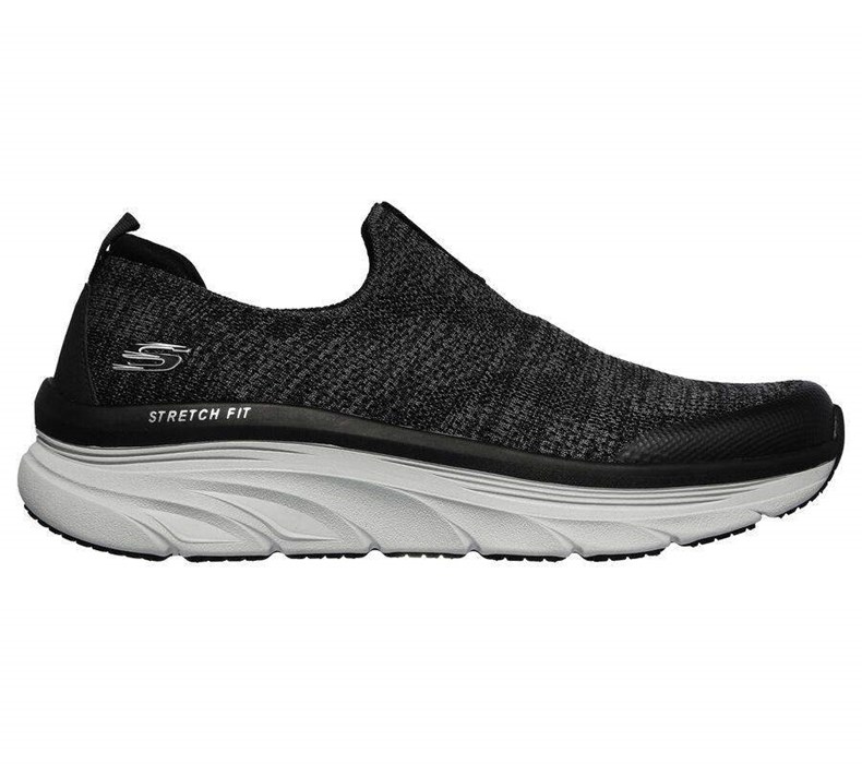 Pánské Boty Casual Skechers Relaxed Fit: D'Lux Walker - Quick Upgrade Černé Bílé | FSVZMBH-56