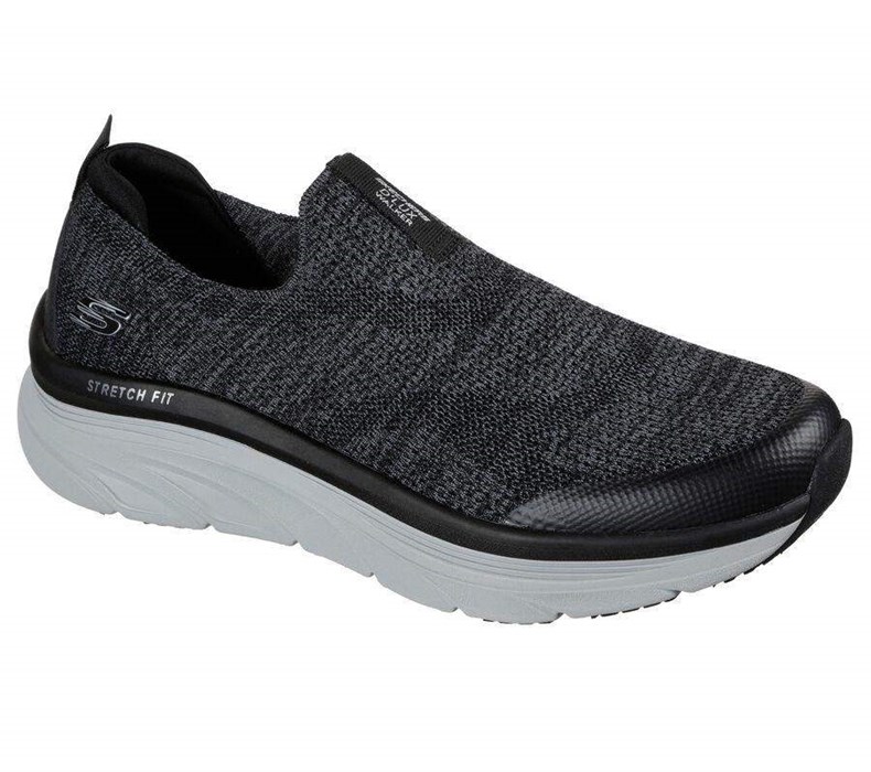 Pánské Boty Casual Skechers Relaxed Fit: D\'Lux Walker - Quick Upgrade Černé Bílé | FSVZMBH-56