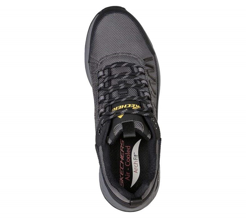 Pánské Boty Casual Skechers Relaxed Fit: Arch Fit Ripple - Rialdo Černé | QXKYHCA-04