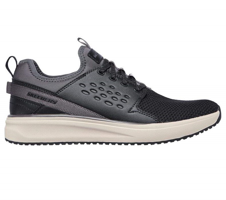 Pánské Boty Casual Skechers Relaxed Fit: Crowder - Colton Černé Šedé | VBNJITE-82