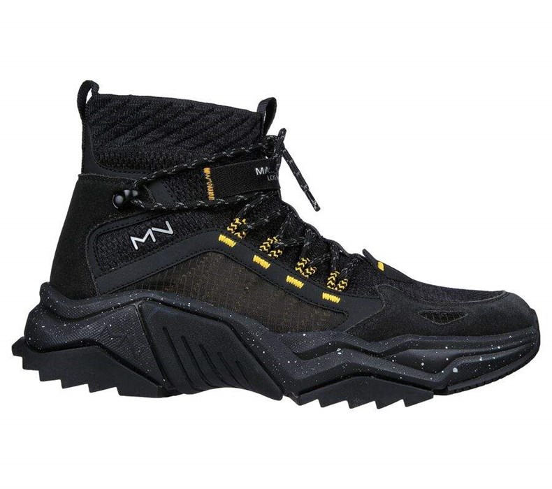 Pánské Boty Casual Skechers Smart Block - Half Dome Černé Žluté | SXTHNOE-54