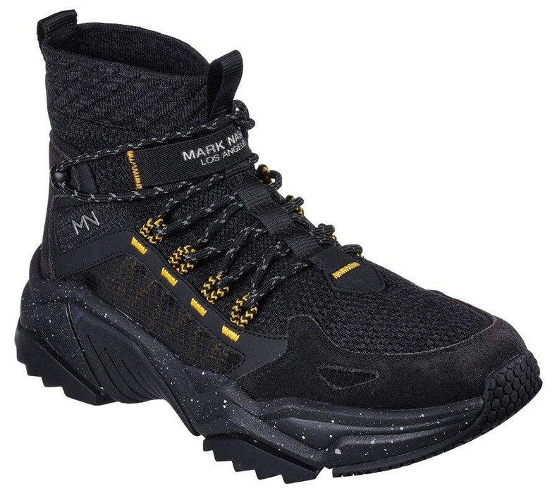 Pánské Boty Casual Skechers Smart Block - Half Dome Černé Žluté | SXTHNOE-54