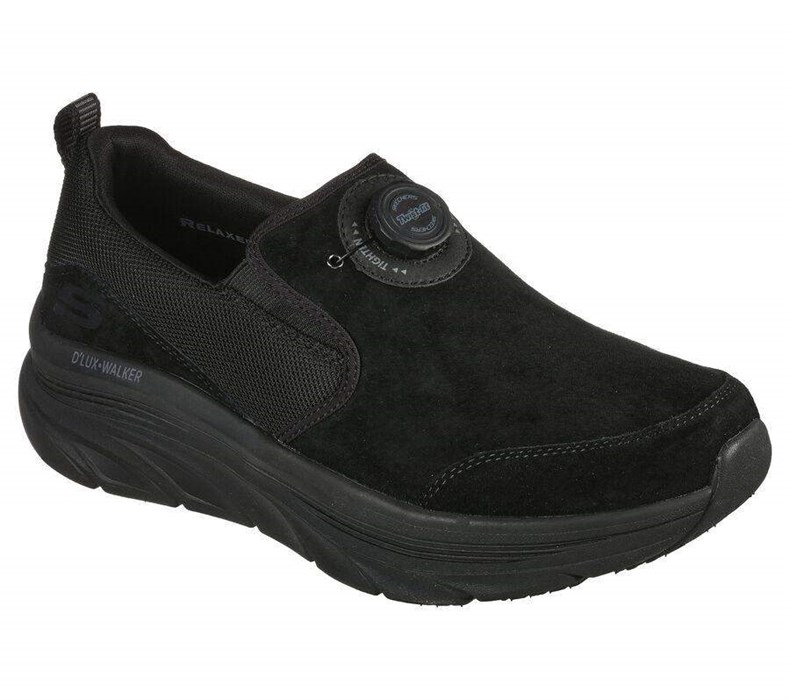 Pánské Boty Casual Skechers Twist Fit: D\'Lux Walker - Regate Černé | UALGJHP-84