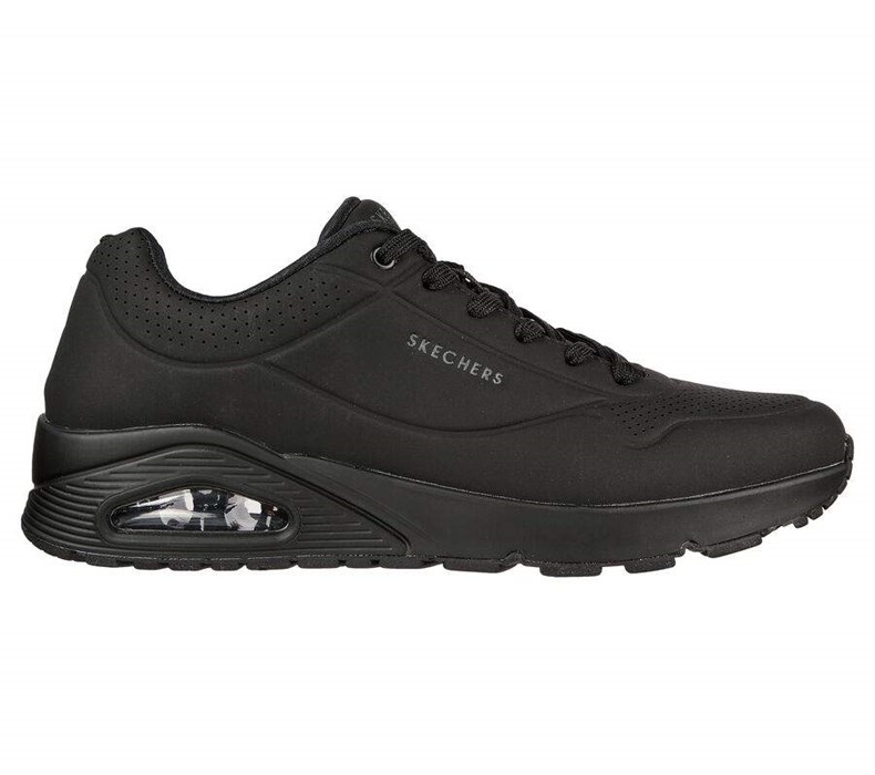 Pánské Boty Casual Skechers Uno - Stand On Air Černé | OBJSAMD-41