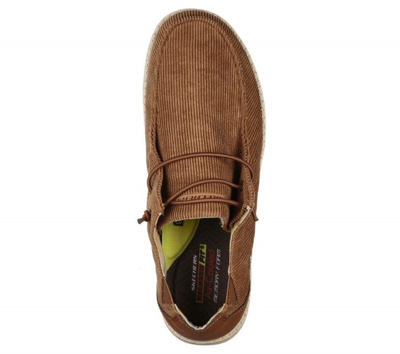 Pánské Boty Sebago Skechers Relaxed Fit: Melson - Corduroy Hnědé | IRMPOJW-75