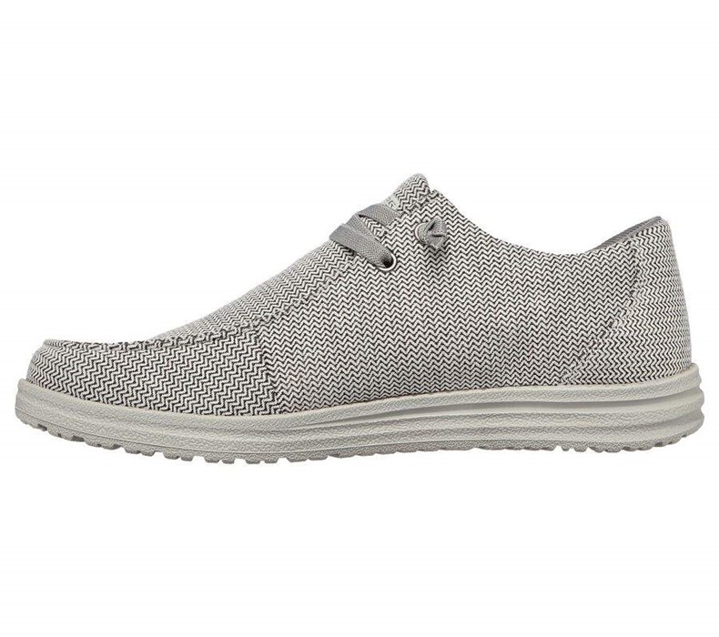 Pánské Boty Sebago Skechers Relaxed Fit: Melson - Remie Šedé | ISBKGDU-54