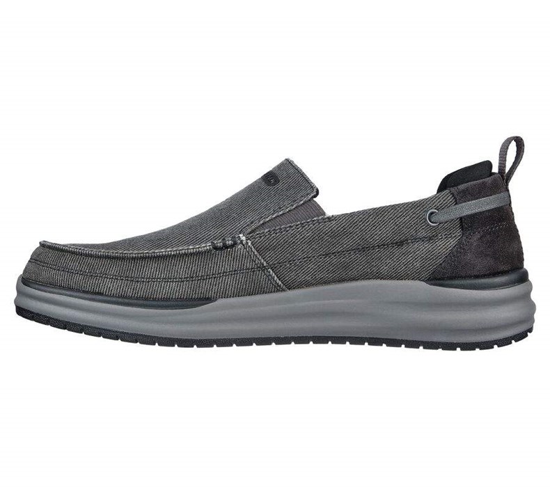 Pánské Boty Sebago Skechers Relaxed Fit: Arch Fit Melo - Port Bow Černé | NIYBCJU-31