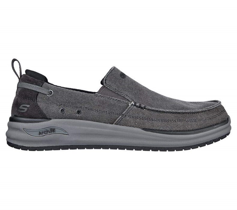 Pánské Boty Sebago Skechers Relaxed Fit: Arch Fit Melo - Port Bow Černé | NIYBCJU-31