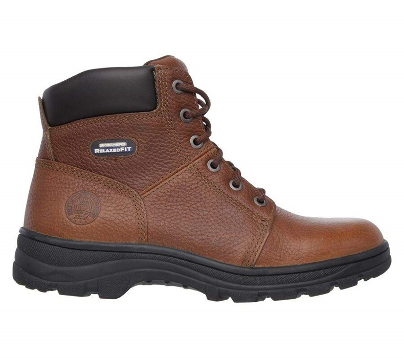 Pánské Boty Skechers Pracovní Relaxed Fit: Workshire - Condor Hnědé | ABMXLHG-53