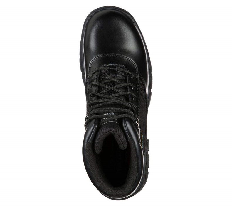 Pánské Boty Skechers Pracovní Relaxed Fit: Wascana - Benen WP Tactical Černé | UKDRMOX-30