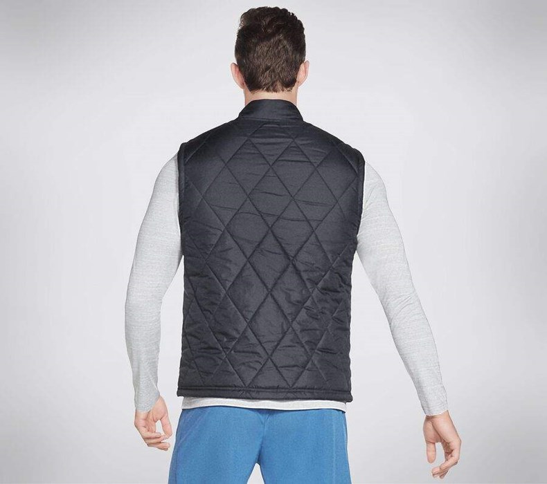 Pánské Bundy Skechers Apparel Apex Quilted Vest Černé | VWHSFYM-36