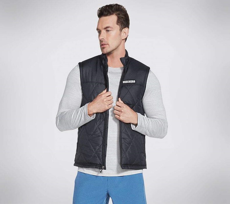 Pánské Bundy Skechers Apparel Apex Quilted Vest Černé | VWHSFYM-36