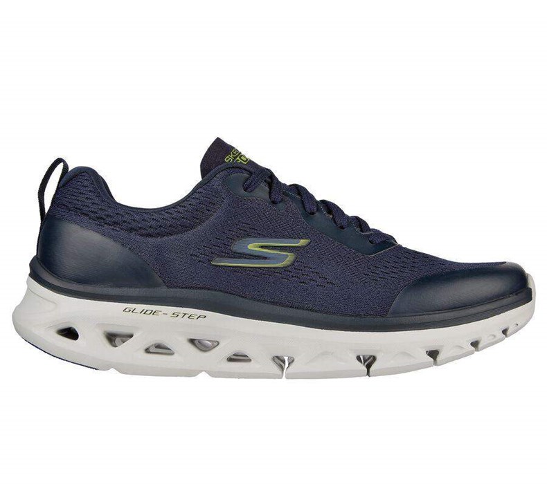 Pánské Běžecké Boty Skechers GO RUN Glide-Step Flex Tmavě Blankyt Světle Zelene | UAOXGQM-72