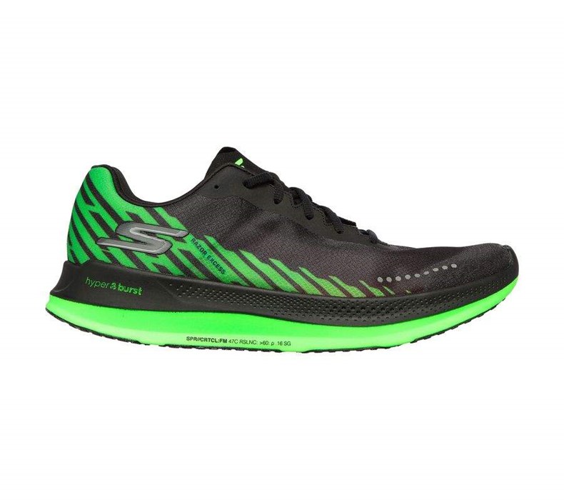 Pánské Běžecké Boty Skechers GO RUN Razor Excess Černé Světle Zelene | YFIPHTK-15