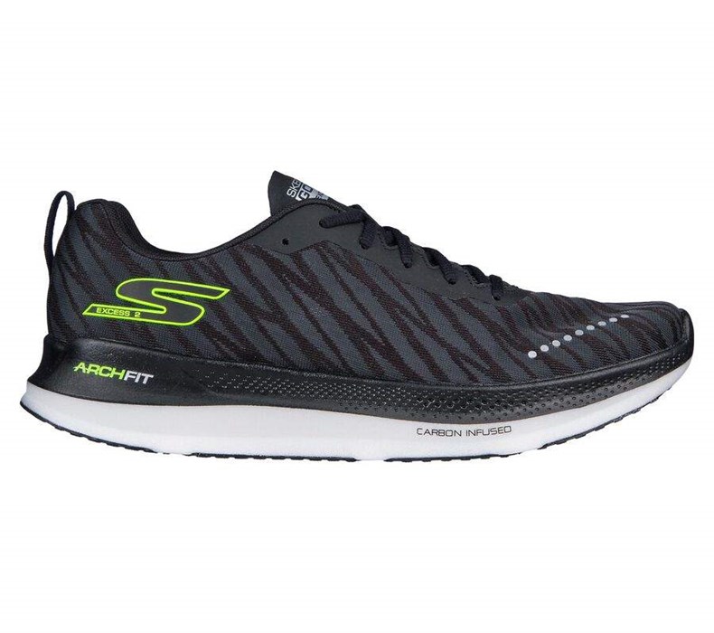 Pánské Běžecké Boty Skechers GO RUN Razor Excess 2 Černé Bílé | ZERBIMT-38