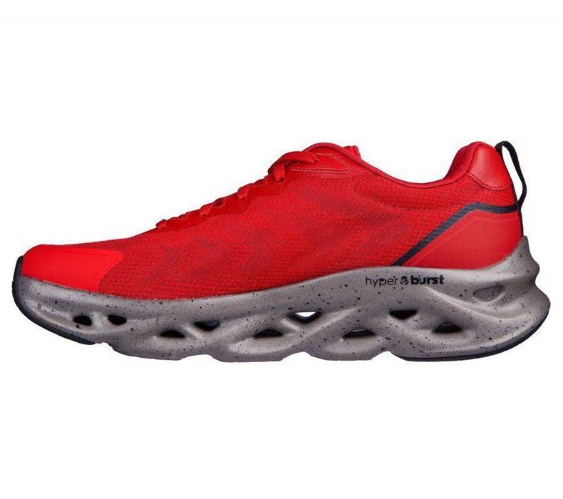 Pánské Běžecké Boty Skechers GO RUN Swirl Tech - Breeze Červené | DJWANMC-28