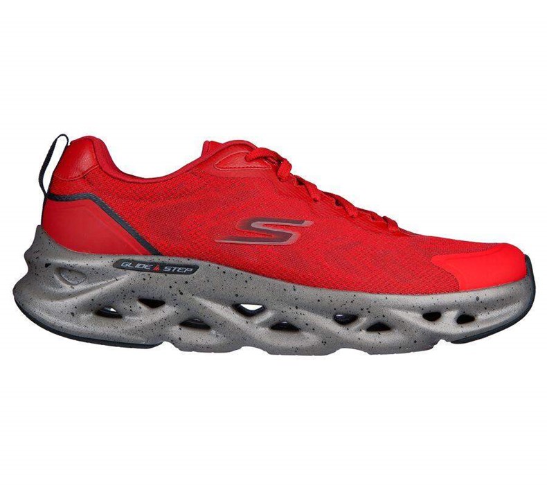 Pánské Běžecké Boty Skechers GO RUN Swirl Tech - Breeze Červené | DJWANMC-28