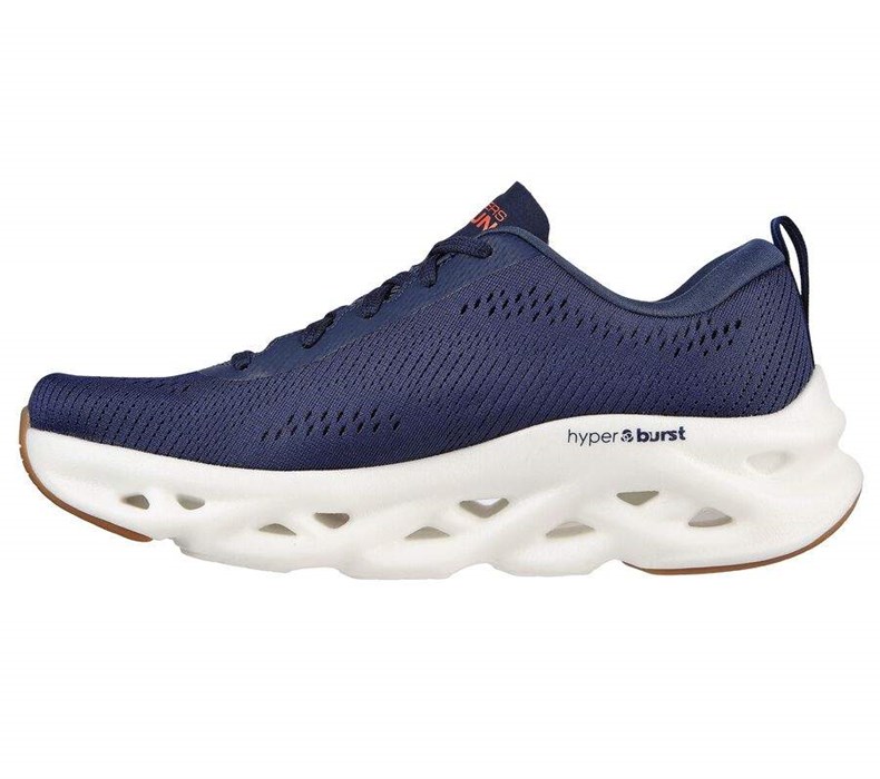 Pánské Běžecké Boty Skechers GO RUN Swirl Tech Tmavě Blankyt Červené | OFTZUYD-42