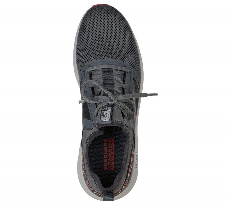 Pánské Běžecké Boty Skechers GOrun Elevate - Ultimate Valor Šedé Červené | OTPFAXB-90