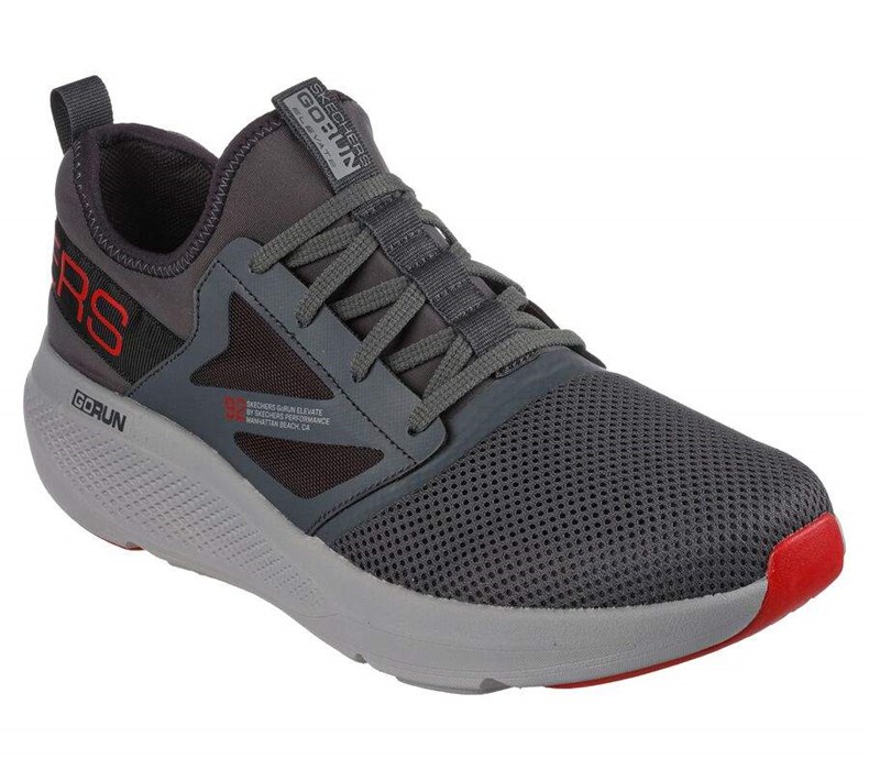 Pánské Běžecké Boty Skechers GOrun Elevate - Ultimate Valor Šedé Červené | OTPFAXB-90