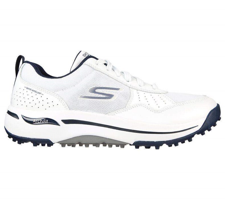 Pánské Golfové Boty Skechers GO GOLF Arch Fit - Line Up Bílé Tmavě Blankyt | HXIZDFQ-38