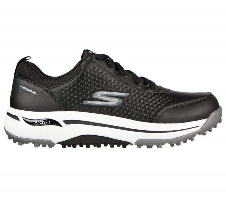 Pánské Golfové Boty Skechers GO GOLF Arch Fit - Set Up Černé Bílé | MUDZFSQ-90