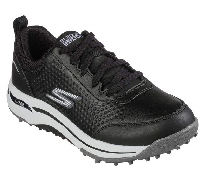 Pánské Golfové Boty Skechers GO GOLF Arch Fit - Set Up Černé Bílé | MUDZFSQ-90