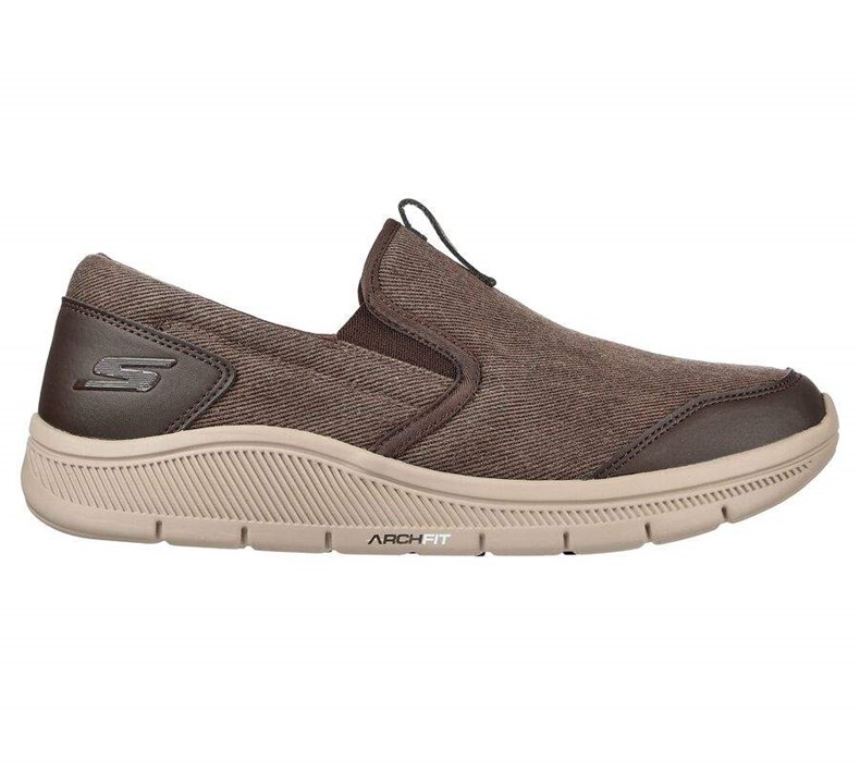 Pánské Golfové Boty Skechers Relaxed Fit: GO GOLF Arch Fit Walk Hnědé | PBFIVZH-29