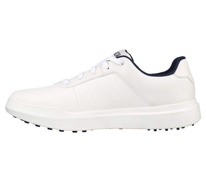 Pánské Golfové Boty Skechers Relaxed Fit: GO GOLF Drive 5 Bílé Tmavě Blankyt | YIJHVDL-14