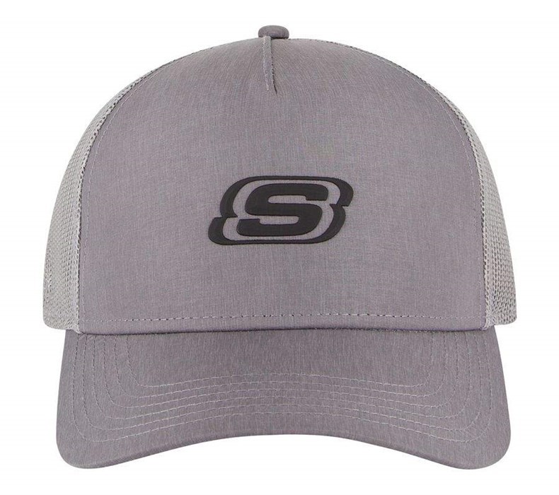 Pánské Klobouky Skechers Heathered Trucker Šedé | WYNJGHL-34