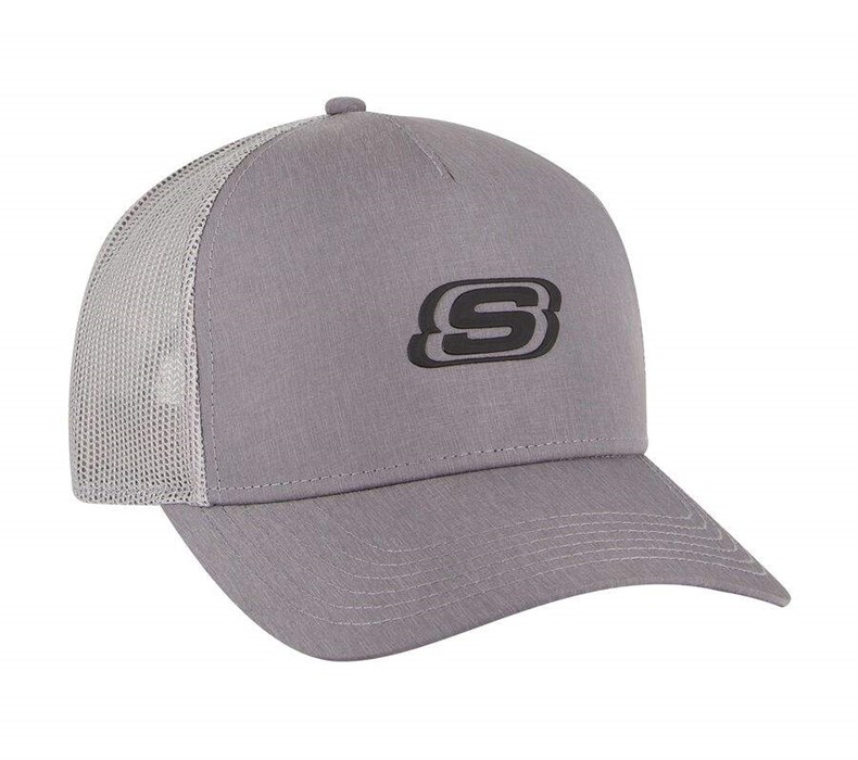 Pánské Klobouky Skechers Heathered Trucker Šedé | WYNJGHL-34