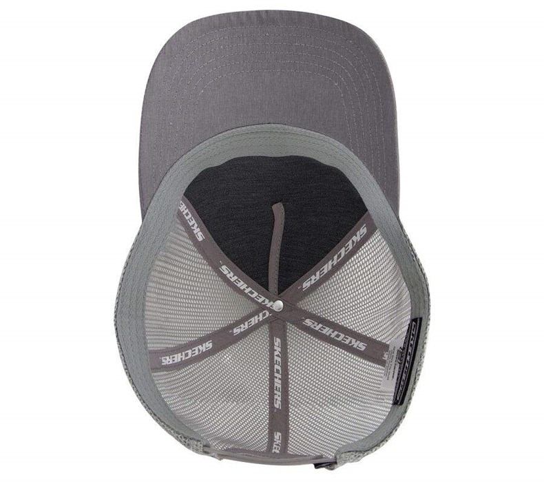 Pánské Klobouky Skechers Heathered Trucker Šedé | WYNJGHL-34