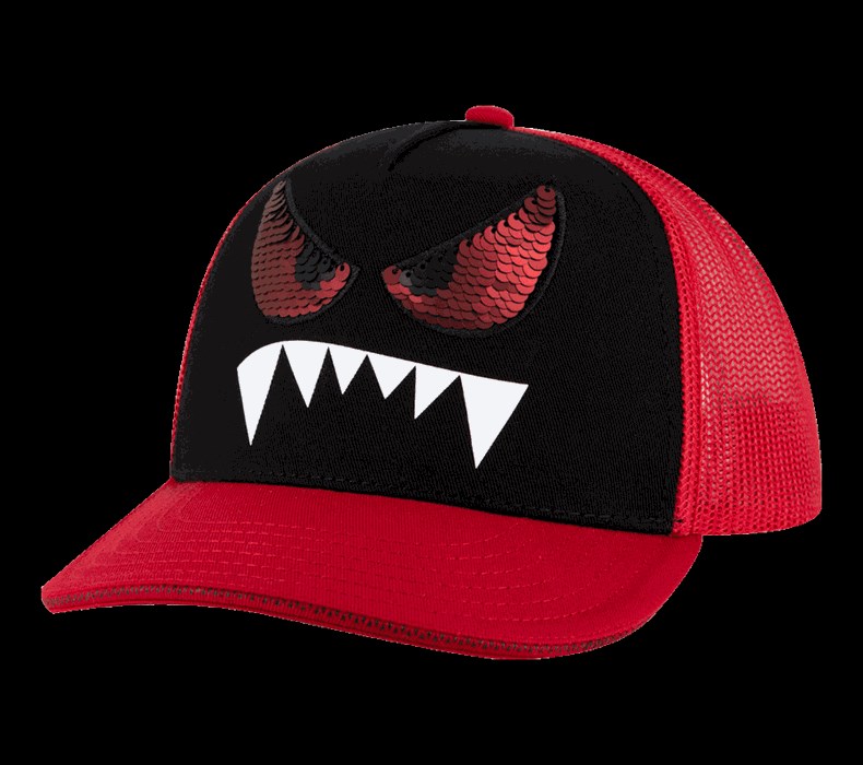 Pánské Klobouky Skechers Monster Eyes Trucker Červené | HPXYESD-32