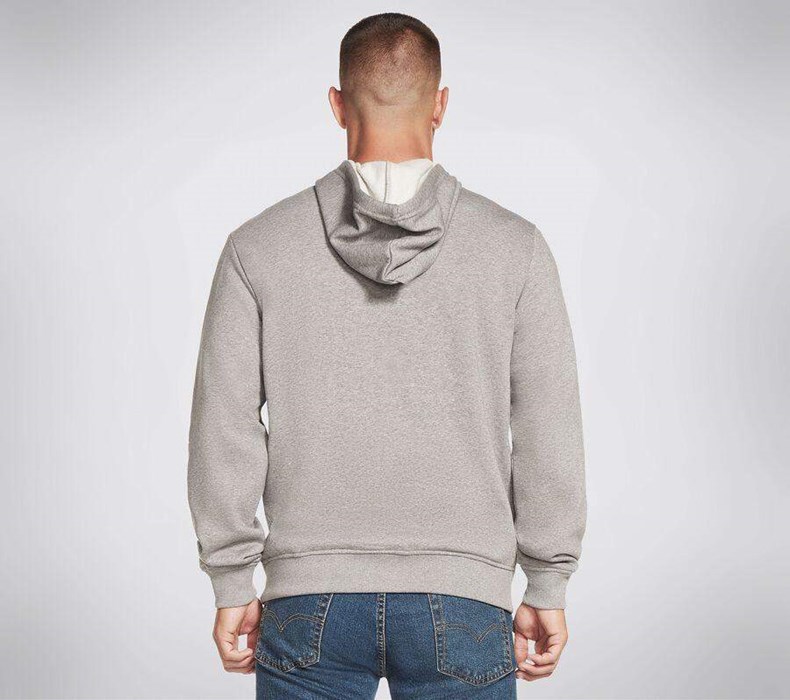 Pánské Mikiny S Kapucí Skechers Apparel Diamond Mountain Pullover Hoodie Šedé | EGOBSVY-62