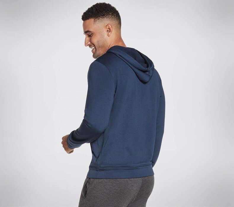 Pánské Mikiny S Kapucí Skechers Apparel SKECHTECH Pullover Hoodie Tmavě Blankyt | IJAGHYX-40