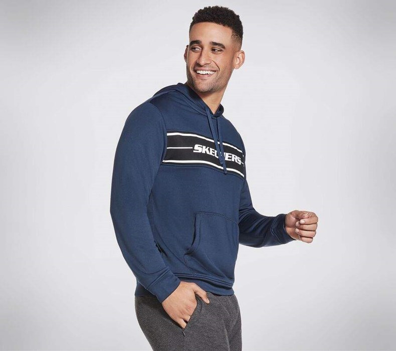 Pánské Mikiny S Kapucí Skechers Apparel SKECHTECH Pullover Hoodie Tmavě Blankyt | IJAGHYX-40