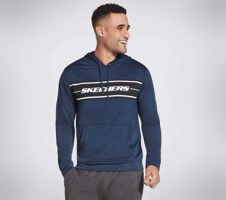 Pánské Mikiny S Kapucí Skechers Apparel SKECHTECH Pullover Hoodie Tmavě Blankyt | IJAGHYX-40